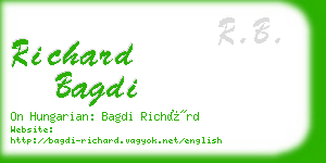 richard bagdi business card